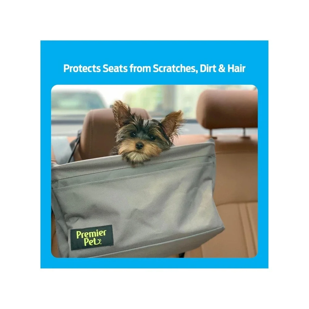 Premier Pet Elevated Car Booster Seat – Small‎ Dog Travel Carrier 1–10lbs